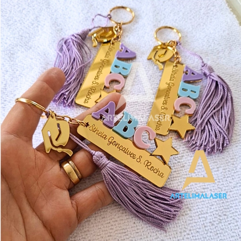 Chaveiro ABC -Kit com 10 unds